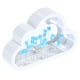 thumbnail image 2 of 1 conjunto de forma de nube Tulip dentro de la lámpara de escritorio de la noche Lámpara de mesa de dormitorio Luz de la noche para el hogar, 2 of 6