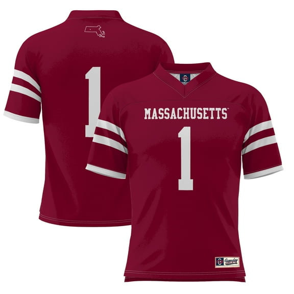 Men's GameDay Greats #1 Maroon UMass Minutemen Football Jersey
