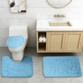 thumbnail image 4 of Kezqiaxn Bathroom Mat Set Clearance! 3Pc Toilet Rugs Bathroom Carpet, Super Soft Non Slip Bathtub Carpet And Absorbent Bath Mat, Bathroom Carpet, Plush Bath Mat for Bathroom Light Blue, 4 of 8
