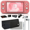 Nintendo Switch Lite (Coral) Gaming Console with 64GB Memory and Travel Case