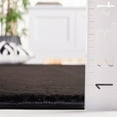 thumbnail image 2 of SAFAVIEH Faux Rabbit Fur Daven Solid Area Rug, Black, 6' x 6' Round, 2 of 5