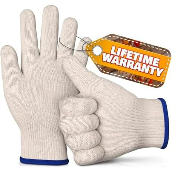 Heat Resistant Gloves for Cooking & Grilling – Aramid Oven Mitts Gloves with Fingers, Short-Term Hand Protection up to 932°F and Secure Grip for Baking, Fryer, and BBQ$$Tools & Hardware Other