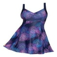 thumbnail image 4 of Maillot de Bain une Pièce à Imprimé Floral pour Femmes Grande Taille, Robe de Plage M-4TG, 4 of 6
