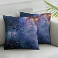 thumbnail image 3 of Pillow Cover with Starry Sky Galaxy Theme Star Series Outer Space Universe Magical Art Cloud Astronomy Decoration Sofa Cushion  1 set of 2, various sizes, 3 of 7
