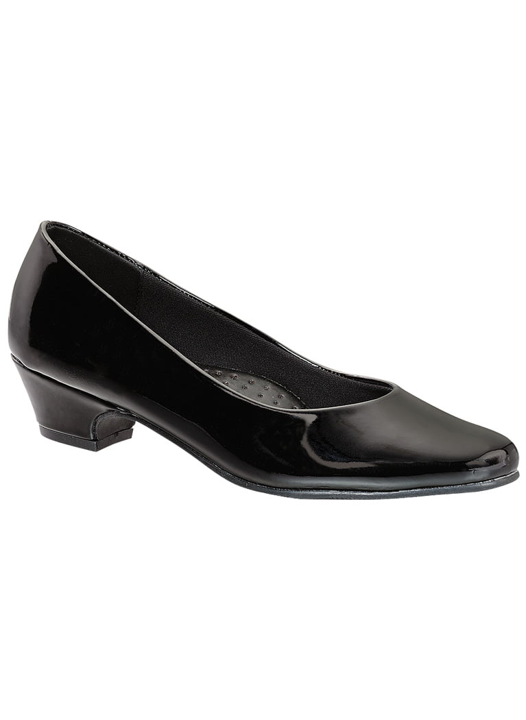 AngelSteps AmeriMark Women's Amelia Pumps Low Heel Shoes with Rounded Toe 