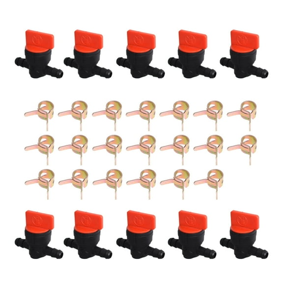 munirater 10 x 1/4" In-Line Straight Fuel Motorcycle Gas SHUT-OFF / CUT-OFF VALVES Petcock