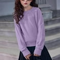 thumbnail image 6 of biudgviw Sweatshirt for Girls Pleated Long Sleeve Pullover Shirts Loose Fit Crew Neck Casual Tops Fall Winter Clothes with Thumb Holes, 6 of 6