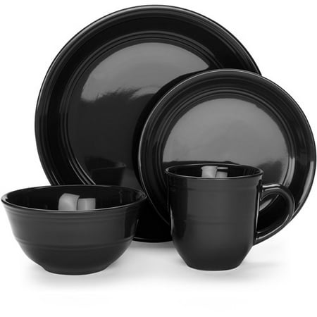 Mainstays 16-Piece Stoneware Dinnerware Set, Assorted Colors ... Mainstays 16-Piece Stoneware Dinnerware Set, Assorted Colors ...