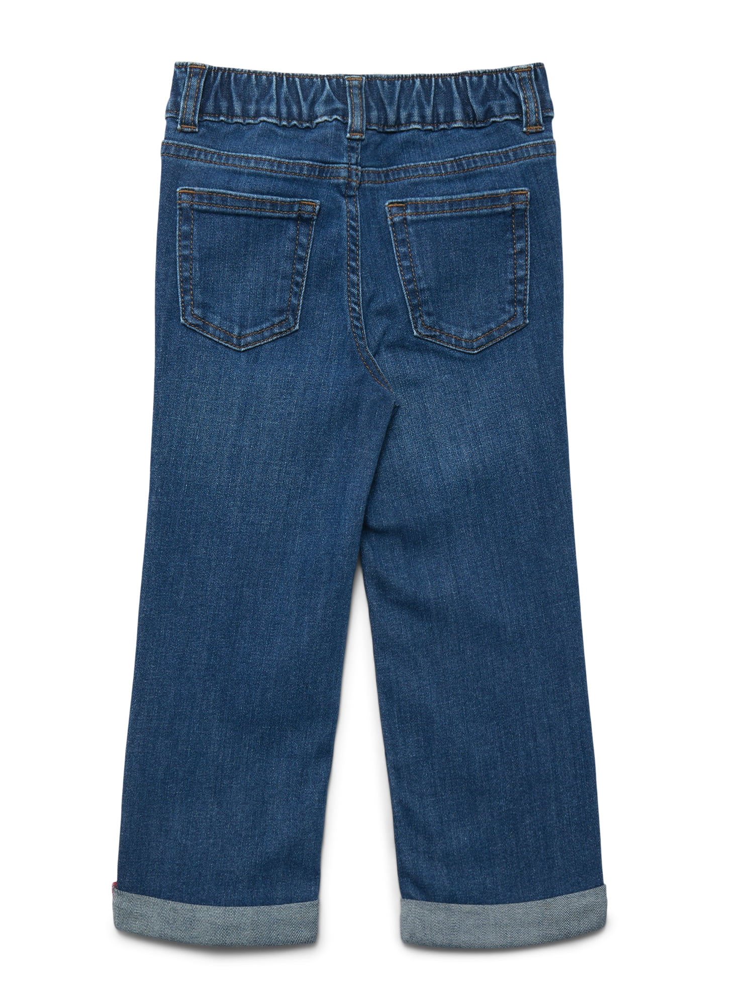 Wonder Nation Toddler Boys Straight Leg Jeans with Roll Cuffs, Sizes 12M-5T