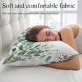 thumbnail image 5 of Green Leaves Pillow Covers, Linen Long Throw Pillow Case, Summer Botanical Holiday Pillow Protector Decorative Cushion Cover for Living Room/Bedroom 12" x 20", 5 of 8