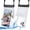 White & White, variant on 2Pcs Double Layer Waterproof Phone Pouches with Rear Earphone Pocket, Large Clear Dry Bags Fit iPhone 15/16/17 Pro Max for Swimming Boating Kayaking Beach Water Sports
