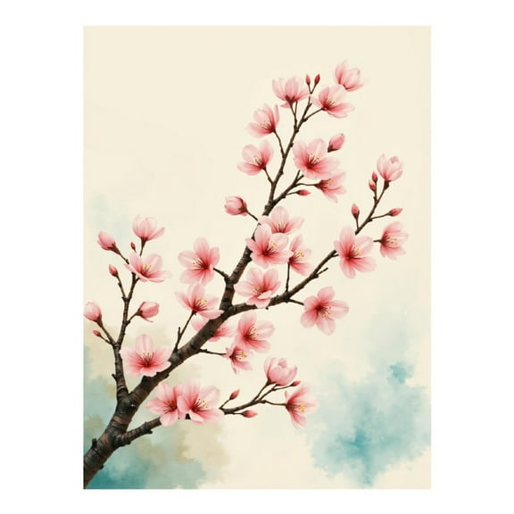 Diamond Art Kit for Adults, Pink Blossoms Spring Branch Diamond Painting for Adults Beginners, DIY Diamond Art Painting Kits, 5D Diamond Painting Crafts for Home Decor 12x16 Frameless