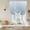 Blue, variant on Sage Green Ombre Tie Up Curtains 45 Inches Long, Kitchen Window Curtains Over Sink, Farmhouse Stripes Modern Abstract Art Small Window Curtains Shade Balloon Curtains Valances for Bedroom 34"x45"