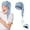 Blue, variant on Unisex Striped Knit Long Tail Hat with Pom Pom – Winter Windproof Beanie for Outdoor – Adjustable Elf Hat for Christmas Party – One Size (Fits 21.2-23.2 Inches Head Circumference)