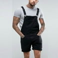 thumbnail image 3 of TAIAOJING Men’s Rib Overall Plus Pocket Jeans Overall Jumpsuit Streetwear Overall Suspender Pants, 3 of 9