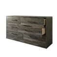 thumbnail image 4 of Castle Place Minimalist 6 Drawer Wooden Dresser, Dark Grey, 4 of 6