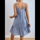 thumbnail image 5 of Vestido de Verano para Mujer 2025, Vestido Bohemio con Estampado Floral. Rayas Azules S, 5 of 9
