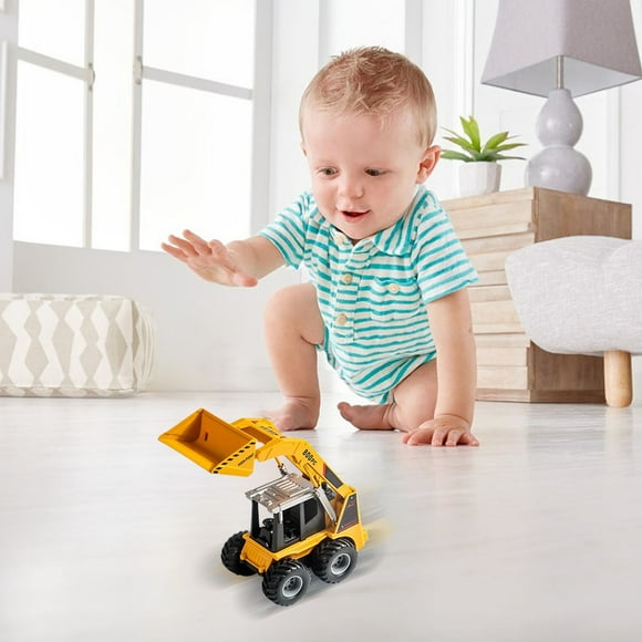 Zonao Front Loader Toy,Plastic,Movable Shovel,Farm Tractor Friction Model Toy Gift for Kids