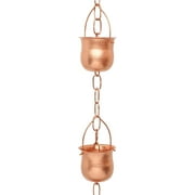Marrgon Copper Rain Chain - Pot - 8.5'