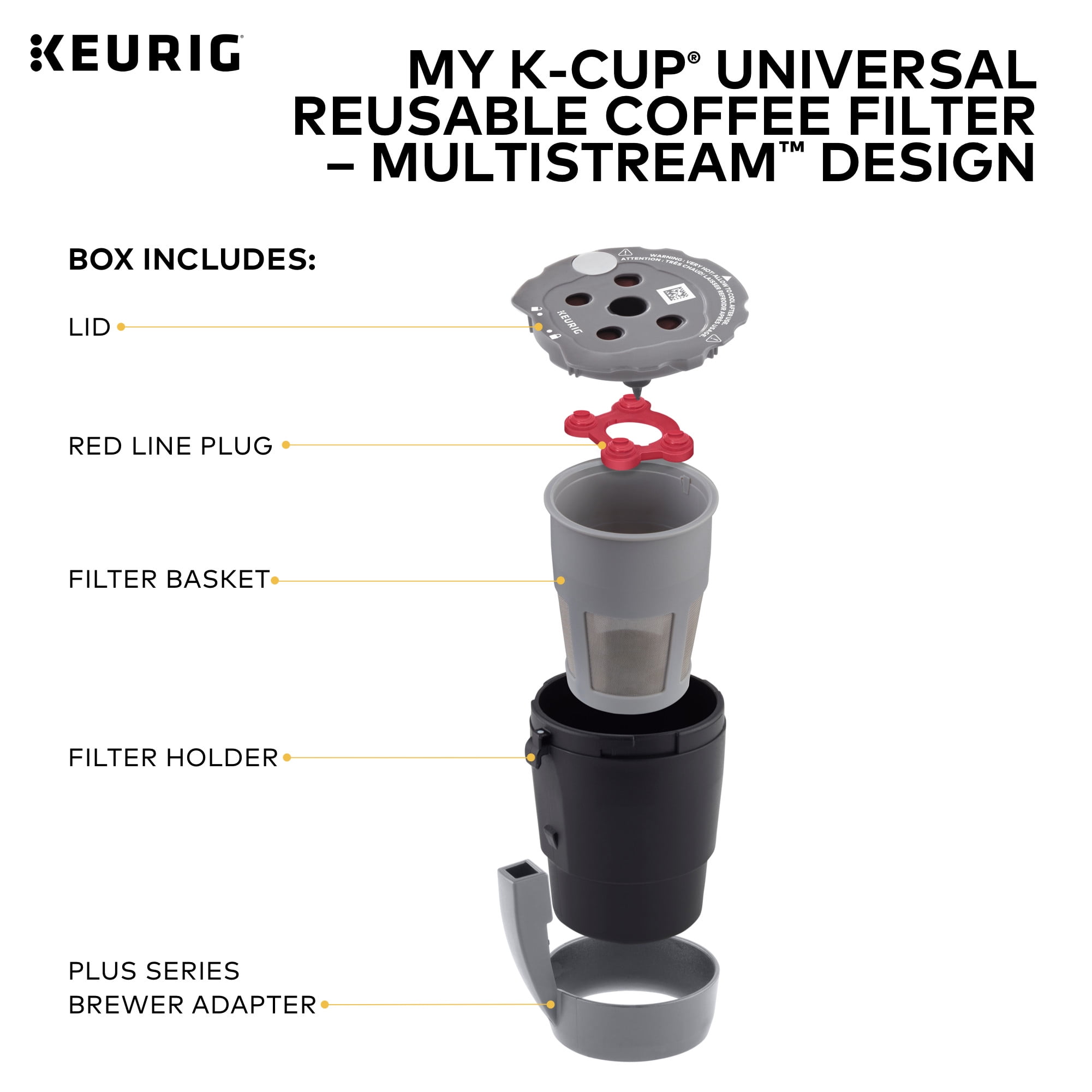 Keurig My K Cup Universal Reusable Filter MultiStream Technology