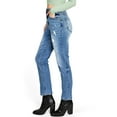 thumbnail image 2 of Wax Jean Women's Juniors High Rise Slim-Straight Jeans (13, Medium Denim), 2 of 5