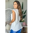 thumbnail image 5 of XCHQRTI Women Lace Crochet Splicing Tank Top Summer Casual Loose Sleeveless Shirt Vest, 5 of 5