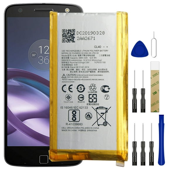 Replacement Battery GL40 SNN5974A For Motorola XT1635-01 XT1635 Moto Z Play Droid Tool