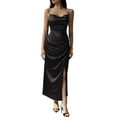 thumbnail image 1 of 2025 Vestido liso de primavera-verano para mujer: diseño sexy con tirantes, informal y para salir por la noche. Tallas S-XL., 1 of 8