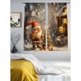 thumbnail image 2 of Gnomes Christmas Tree Sheer Curtains 63 Inch Length 2 Panels Set, Xmas Snowflake Winter Farmhouse Voile Window Treatment Rod Pocket Curtains Sheers Drapes for Bedroom/Living Room/Kitchen 52x"63"x2, 2 of 7