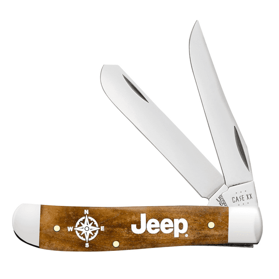 Case XX Knives Jeep Mini Trapper Antique Bone Stainless Steel Pocket Knife