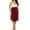 Burgundy, variant on Women's Plus Size Casual High Waist Bow Tie Belted A Line Midi Knee Length Skirts