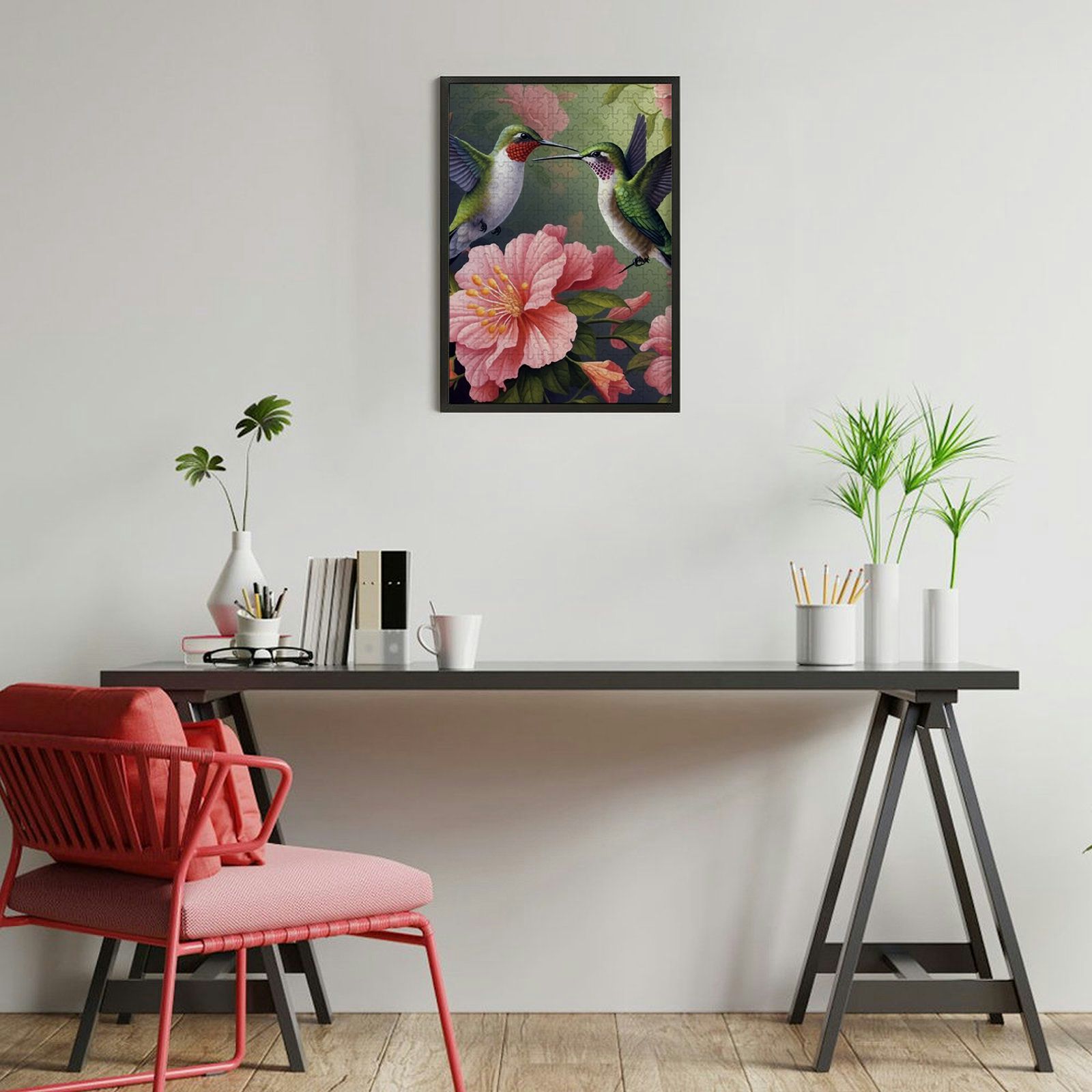 Shiartex Flowery Hummingbird: Premium Jigsaw Puzzle for Adults - Best Challenging Puzzles for Cognitive Workout - Safe Eco-Friendly - Most Popular Leisure Activities 300PCS