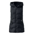 thumbnail image 4 of larppty Womens Puffer Vest Ladies Sleeveless Zip Up Outerwear Warm Puffer Lightweight Winter Jackets Coats 2025 (Black, XXL/XL), 4 of 5
