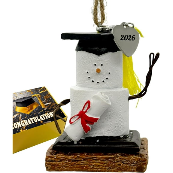 Elskandi S'mores Marshmallow Graduation Ornament dated 2026
