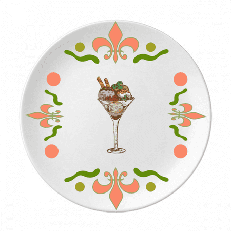 

flower goblet ice ball Flower Ceramics Plate Tableware Dinner Dish