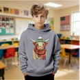 thumbnail image 2 of Gyujnb Youth Hoodie Shaggy Cow Print Cool Warm Versatile Pullover for Daily Casual Outings (Toddler, Big Boys),11-12 Years, 2 of 7