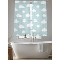 thumbnail image 5 of Clouds Sheer Curtains 63 Inch Length 2 Panels Set, Cartoon Blue Sky Minimalist Aesthetic Voile Window Treatment Rod Pocket Curtains Sheers Drapes for Bedroom/Living Room/Kitchen 52x"63"x2, 5 of 7