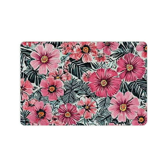 BCIIG Bathroom mat non-slip waterproof super absorbent bath mat floor mat for bedroom, hotel entrance, office, Hawaiian tribal style 24x16in