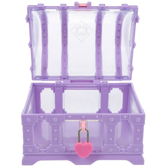UPOUART Purple ABS Kids Jewelry Box Small Desktop Storage Case for Kids Jewelry and Accessories 4.5x3.5x2.5 inches