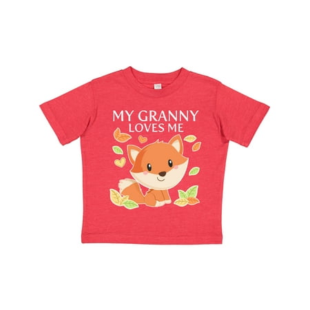 

Inktastic My Granny Loves Me- Little Fox Gift Toddler Boy or Toddler Girl T-Shirt