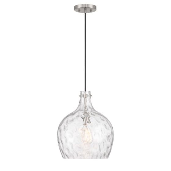 Meridian M7053BN 1-Light Pendant in Brushed Nickel