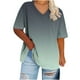 thumbnail image 1 of Camisetas de Verano de las Mujeres de Manga Corta con Cuello en V de Gran Tamaño Camiseta Deportiva Sólida, Base Cómoda Casual, 1 of 4