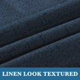 thumbnail image 4 of Cortinas opacas de lino de 84 pulgadas de largo, 100 % absolutamente opacas, con aislamiento térmico, con textura de lino, cortinas con ojales antioxidantes, ahorro de energía con forro blanco, 2 paneles, azul marino natural, 100 pulgadas de ancho x 96 pulgadas de largo, 4 of 5