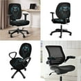 thumbnail image 2 of SCRAWLGOD Owl Dreamcatcher Comfortable Office Chair Cover with Arm Protector 4 PCS Dustproof Non-Slip High Back Chair Slipcover Breathable Boss Swivel Chair Covers, 2 of 7