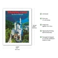 thumbnail image 2 of Trafalgar Tours - The Best of Europe - Neuschwanstein Castle - Bavaria Germany - Vintage Travel Poster c.1970 - Bamboo Fine Art 290gsm Paper (Unframed) 17x22in, 2 of 4