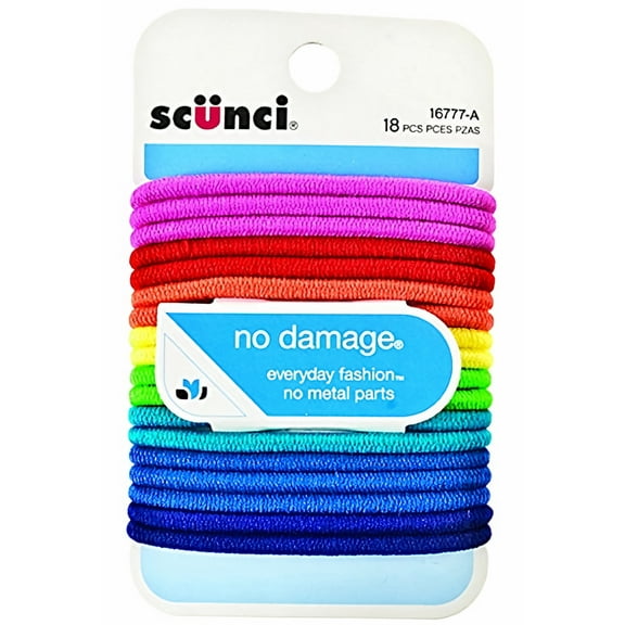 Scunci no Damage Elastic Hair Bands Multi-Colored (Pack of 4)
