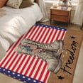 thumbnail image 4 of Independence Day Area Rugs 4'x6', Washable Small Throw Rugs for Office Bathroom, Red Stripes US Flag Vintage Boots Indoor Outdoor Rug Non-Slip Low Pile Carpet Runner Reversible Floor Mats, 4 of 8