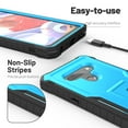 thumbnail image 6 of ExoGuard For  LG Stylo 6 Case, Rubber Shockproof Full-Body Phone Case with Kickstand (Blue), 6 of 7