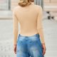 thumbnail image 5 of HongQid Long Sleeve Shirts Slim Fit for Women Trendy Casual Square Neck Tops Lightweight Tunic Sweaters, 5 of 8