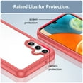 thumbnail image 4 of Decase for Samsung A35,Shockproof Case Flexible TPU & Hard Clear Acrylic Anti-Scratch Ultra Slim Transparent Rugged Case Cover Designed for Samsung Galaxy A35 - Red, 4 of 8